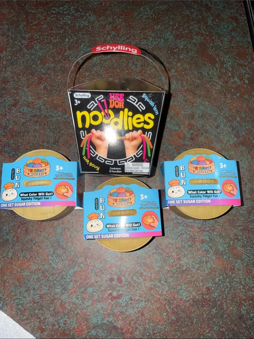 Noodlies Sensory Fidget Set - Yellow & Pink